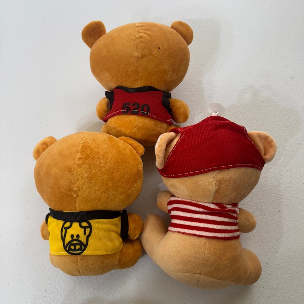 Set of 3 Adorable Teddy Bear Plush Toys Cute Stuffed Animals‎ bundle